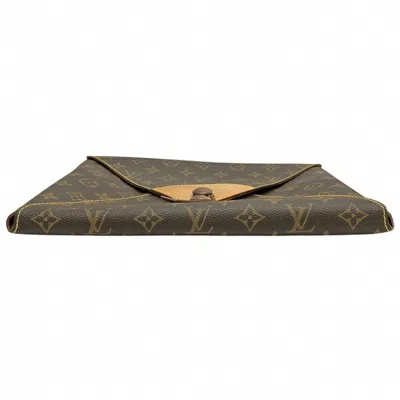 Pre-owned Louis Vuitton Brown Monogram Clutch Bag ()