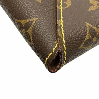 Pre-owned Louis Vuitton Brown Monogram Clutch Bag ()