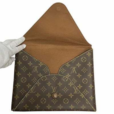 Pre-owned Louis Vuitton Brown Monogram Clutch Bag ()