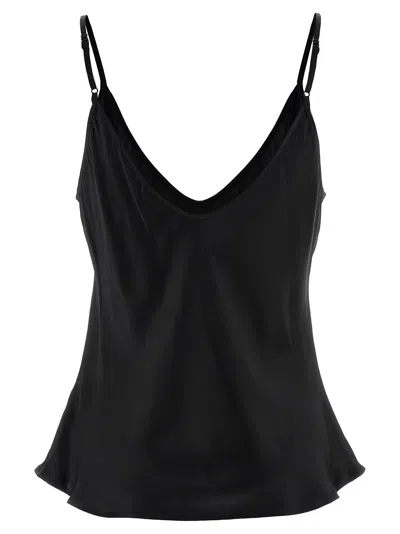 L'agence Lexi Adjustable-straps Top In Black