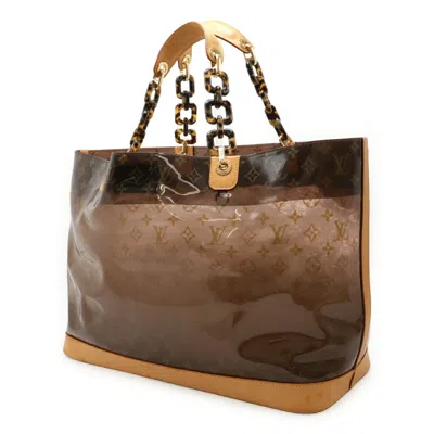 Pre-owned Louis Vuitton Brown Vinyl Leather Tote Bag ()