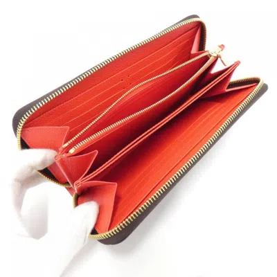 Pre-owned Louis Vuitton Coquelicots Marron Coated Canvas Long Wallet (bi-fold) ()