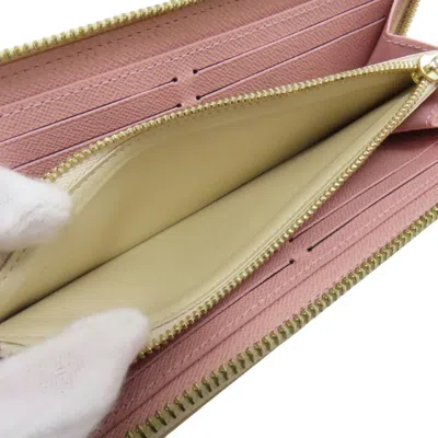 Pre-owned Louis Vuitton Damier Azur Rose Ballerine Damier Canvas Long Wallet (bi-fold) ()