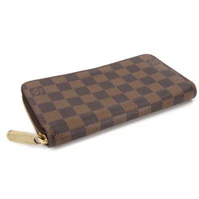 Pre-owned Louis Vuitton Damier Canvas Ebene Rose Ballerine Damier Canvas Long Wallet (bi-fold) ()