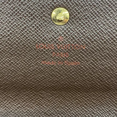 Pre-owned Louis Vuitton Ebene Long Wallet (bi-fold) () In Brown