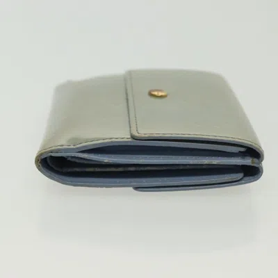 Pre-owned Louis Vuitton Elise Gray Patent Leather Wallet  ()