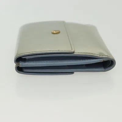 Pre-owned Louis Vuitton Elise Gray Patent Leather Wallet  ()