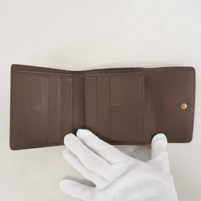 Pre-owned Louis Vuitton Ebene Wallet (tri-fold) () In Brown