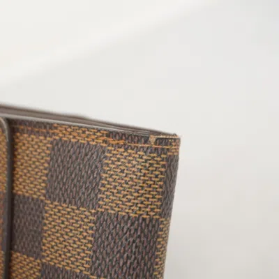 Pre-owned Louis Vuitton Ebene Wallet (tri-fold) () In Brown