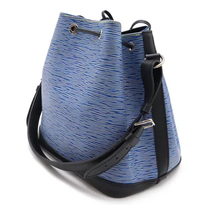 Pre-owned Louis Vuitton Epi Denim Black Blue Epi Leather Shoulder Bag () In Multi