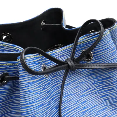 Pre-owned Louis Vuitton Epi Denim Black Blue Epi Leather Shoulder Bag () In Multi