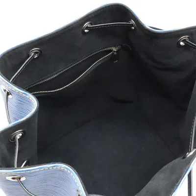 Pre-owned Louis Vuitton Epi Denim Black Blue Epi Leather Shoulder Bag () In Multi