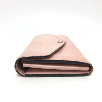 Pre-owned Louis Vuitton Epi Pink Rose Ballerine Epi Leather Long Wallet (bi-fold) ()