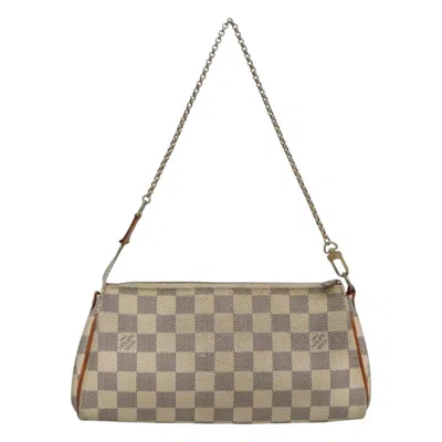 Pre-owned Louis Vuitton Eva White Canvas Clutch Bag ()