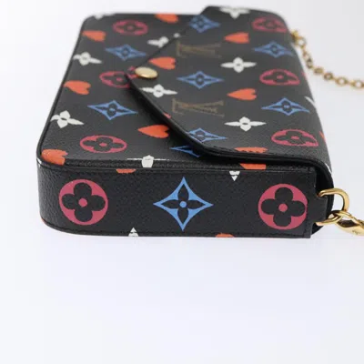 Pre-owned Louis Vuitton Felicie Black Canvas Clutch Bag ()