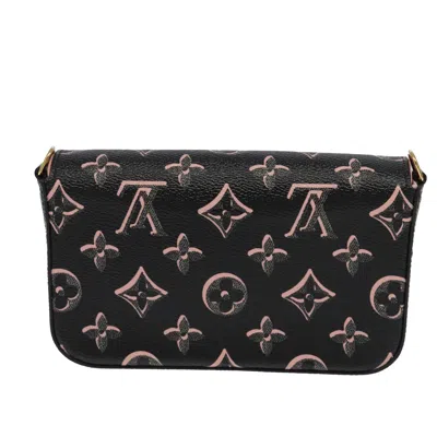 Pre-owned Louis Vuitton Felicie Black Canvas Clutch Bag ()