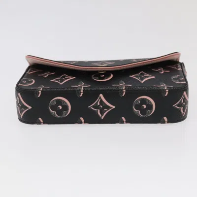 Pre-owned Louis Vuitton Felicie Black Canvas Clutch Bag ()