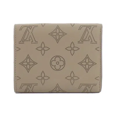 Pre-owned Louis Vuitton Galle Leather Wallet (bi-fold) () In Blue