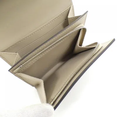 Pre-owned Louis Vuitton Galle Leather Wallet (bi-fold) () In Blue