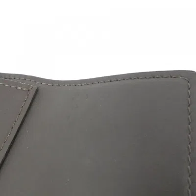 Pre-owned Louis Vuitton Galle Leather Wallet (tri-fold) () In Blue