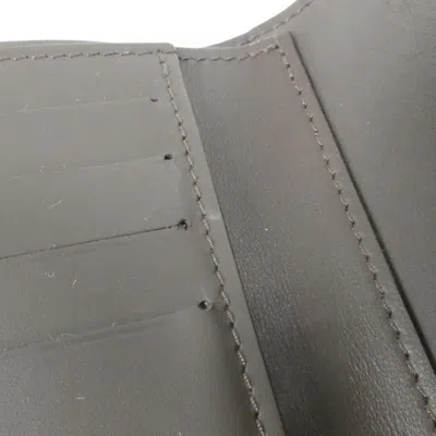Pre-owned Louis Vuitton Galle Leather Wallet (tri-fold) () In Blue