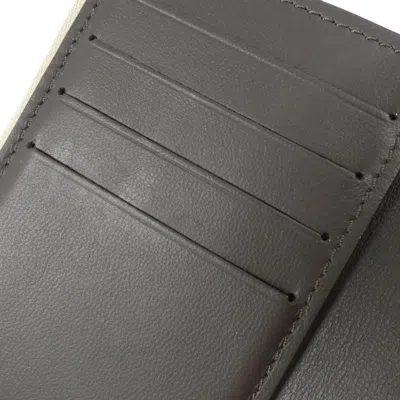Pre-owned Louis Vuitton Galle Leather Wallet (tri-fold) () In Blue