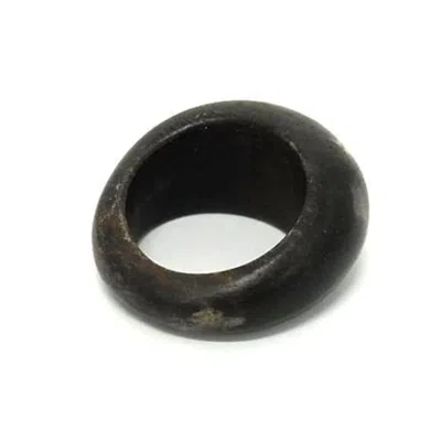 Pre-owned Louis Vuitton Gold Brown Wood Band Ring ()