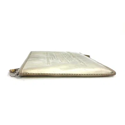 Pre-owned Louis Vuitton Gold Leather Clutch Bag Handbag ()
