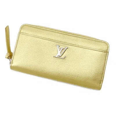 Pre-owned Louis Vuitton Gold Leather Long Wallet (bi-fold) ()
