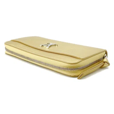 Pre-owned Louis Vuitton Gold Leather Long Wallet (bi-fold) ()