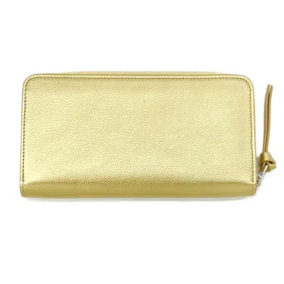 Pre-owned Louis Vuitton Gold Leather Long Wallet (bi-fold) ()