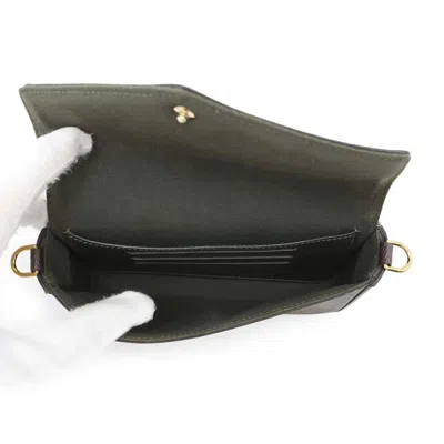Pre-owned Louis Vuitton Green Monogram Pochette Shoulder Bag ()