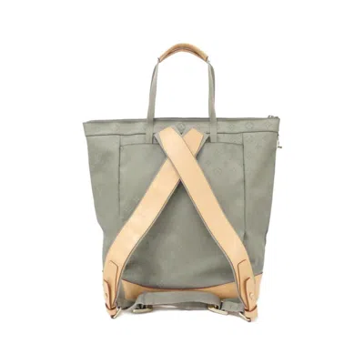 Pre-owned Louis Vuitton Gris Canvas Backpack () In Gray