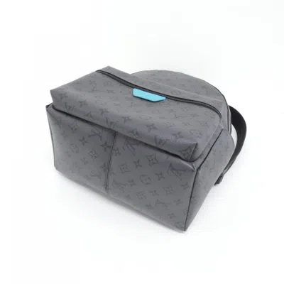 Pre-owned Louis Vuitton Gris Turquoise Coated Canvas Backpack ()