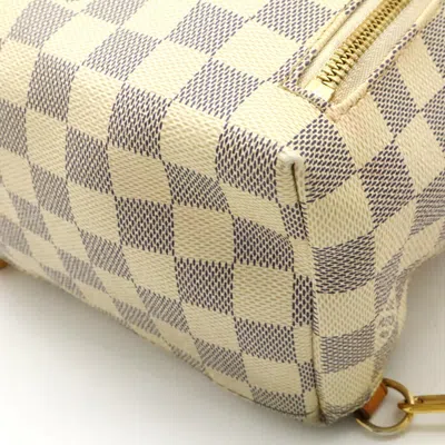 Pre-owned Louis Vuitton Ivory Damier Azur Backpack Shoulder Bag () In White