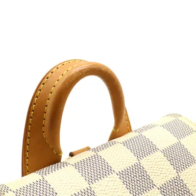 Pre-owned Louis Vuitton Ivory Damier Azur Backpack Shoulder Bag () In White