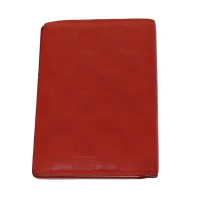Pre-owned Louis Vuitton James Red Leather Wallet  ()