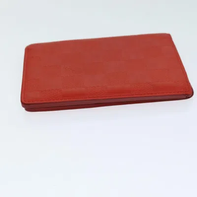 Pre-owned Louis Vuitton James Red Leather Wallet  ()