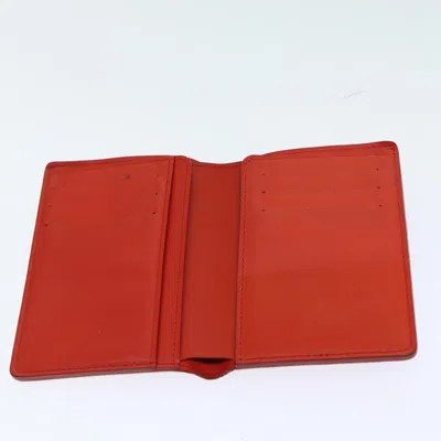 Pre-owned Louis Vuitton James Red Leather Wallet  ()