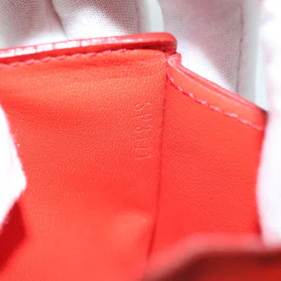 Pre-owned Louis Vuitton James Red Leather Wallet  ()