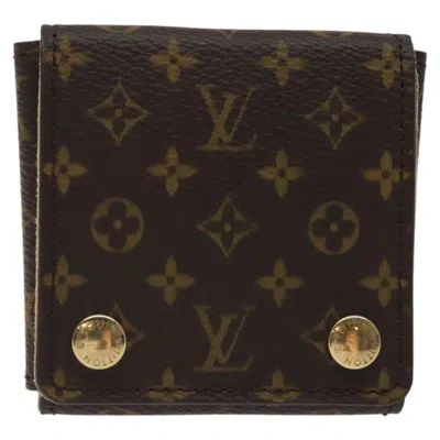Pre-owned Louis Vuitton Jewelry Case Brown Canvas Wallet  ()