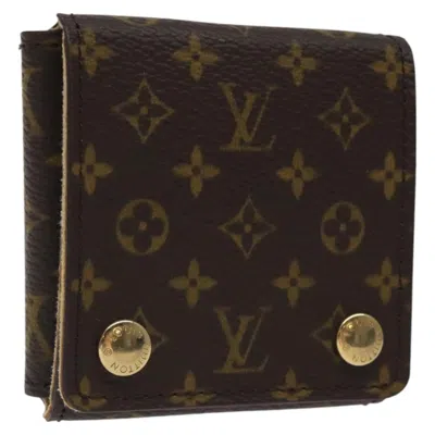 Pre-owned Louis Vuitton Jewelry Case Brown Canvas Wallet  ()