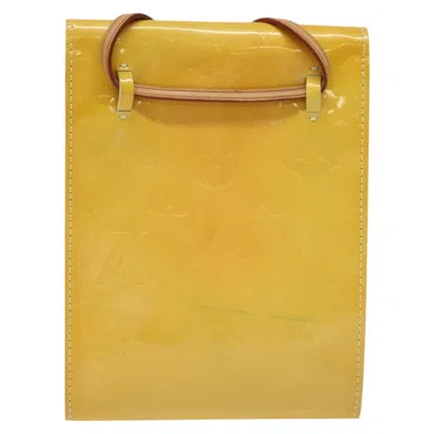 Pre-owned Louis Vuitton Kenmare Yellow Patent Leather Clutch Bag ()