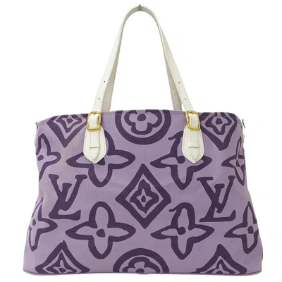 Pre-owned Louis Vuitton Lilac Purple Canvas Tote Bag ()