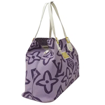 Pre-owned Louis Vuitton Lilac Purple Canvas Tote Bag ()