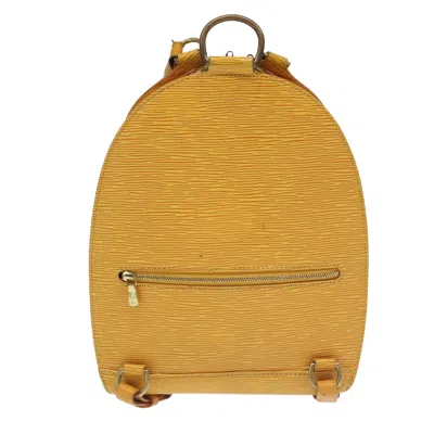 Pre-owned Louis Vuitton Mabillon Yellow Leather Backpack Bag ()