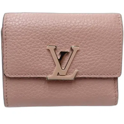Pre-owned Louis Vuitton Magnolia Leather Wallet (tri-fold) () In White