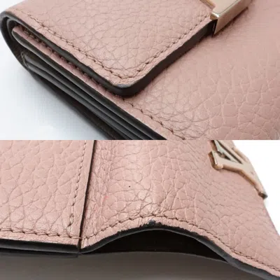 Pre-owned Louis Vuitton Magnolia Leather Wallet (tri-fold) () In White