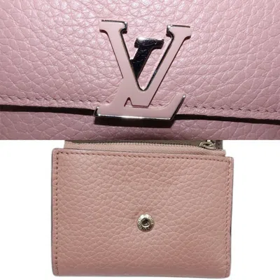 Pre-owned Louis Vuitton Magnolia Leather Wallet (tri-fold) () In White