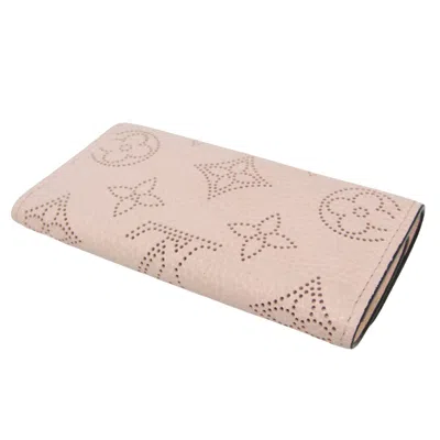 Pre-owned Louis Vuitton Mahina Pink Leather Wallet  ()
